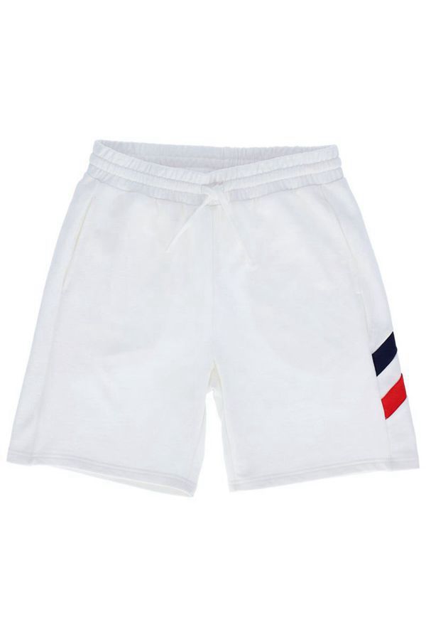 Pantalones Cortos Fila Hombre Blancas - Alley Double Stripe - España 603185WFJ